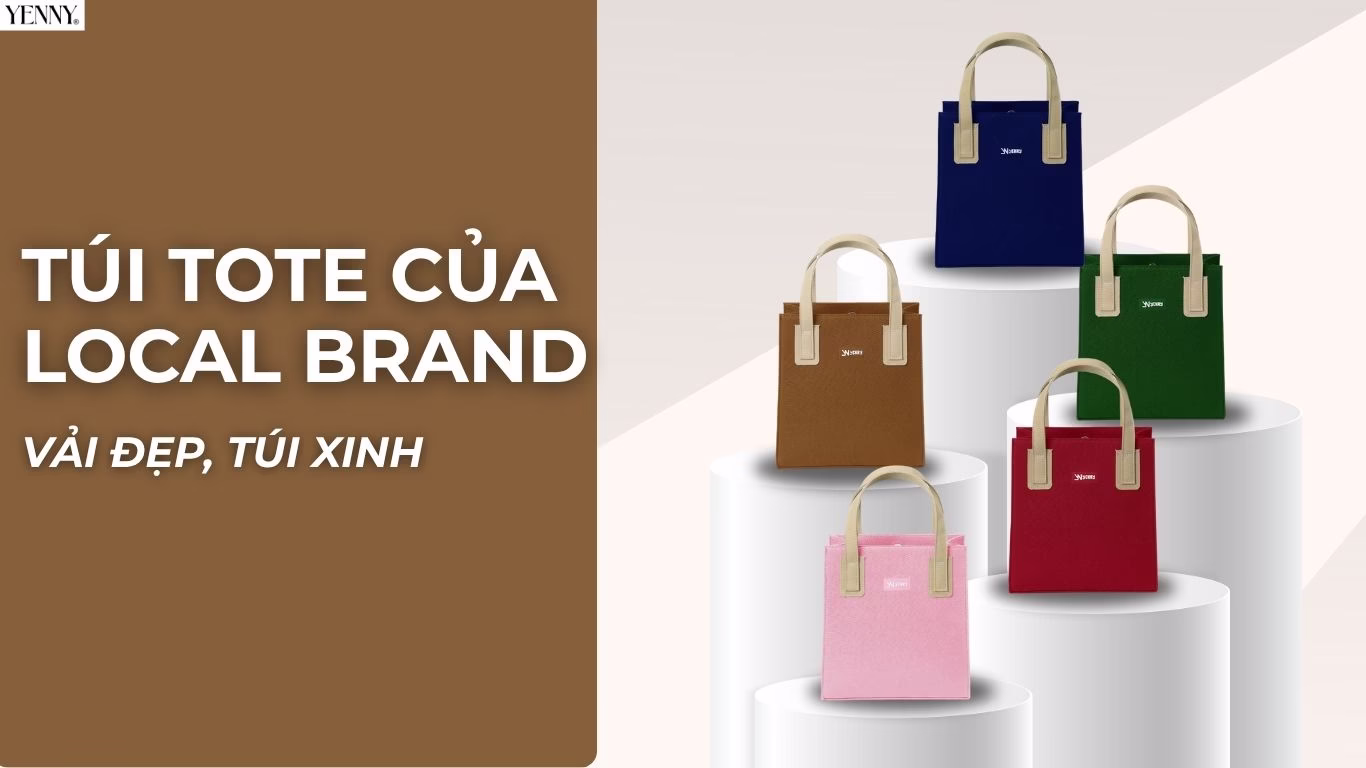 Túi tote của local brand YENNY chất lượng vải đẹp, túi xinh