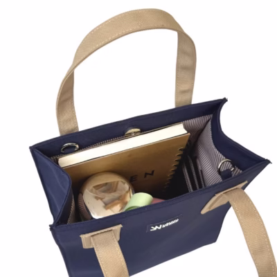 Bên trong túi tote mini vải canvas YENNY