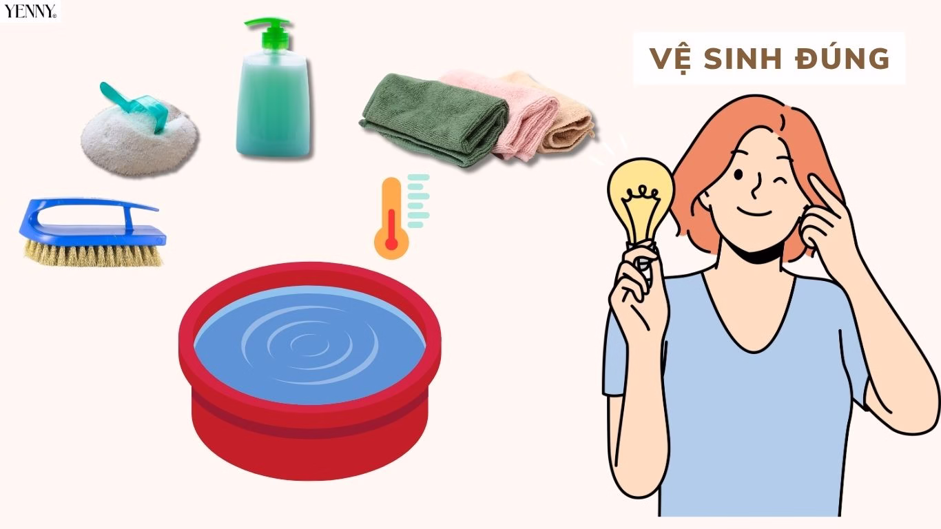 Chuẩn bị trước khi vệ sinh balo