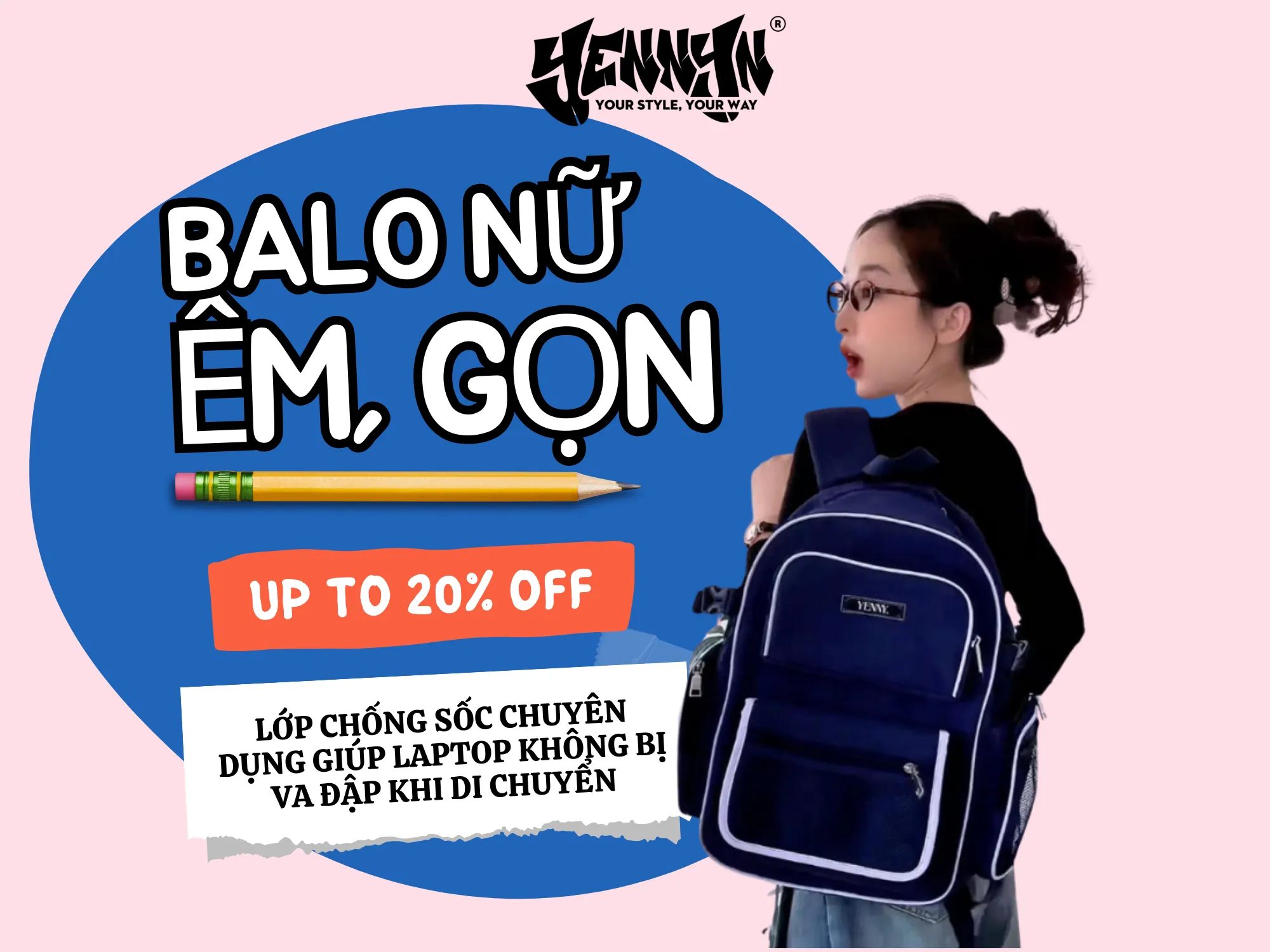 Gợi ý mua balo laptop nữ chống sốc cho nàng thích sự an toàn tuyệt đối