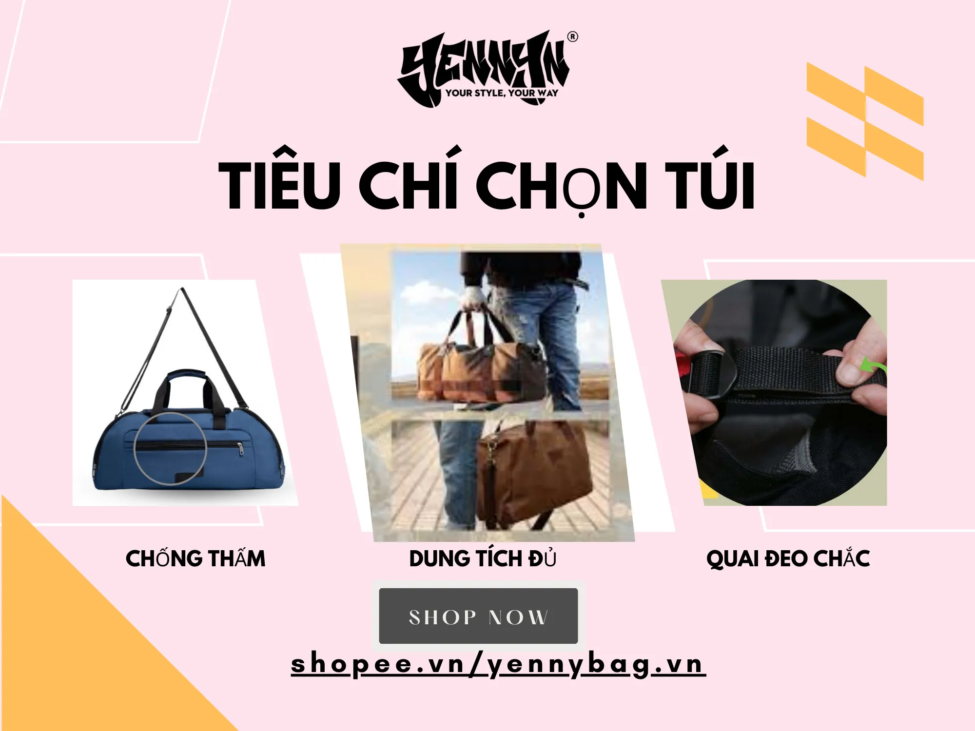 Các tiêu chí quan trọng khi chọn mua túi trống du lịch chống nước chất lượng
