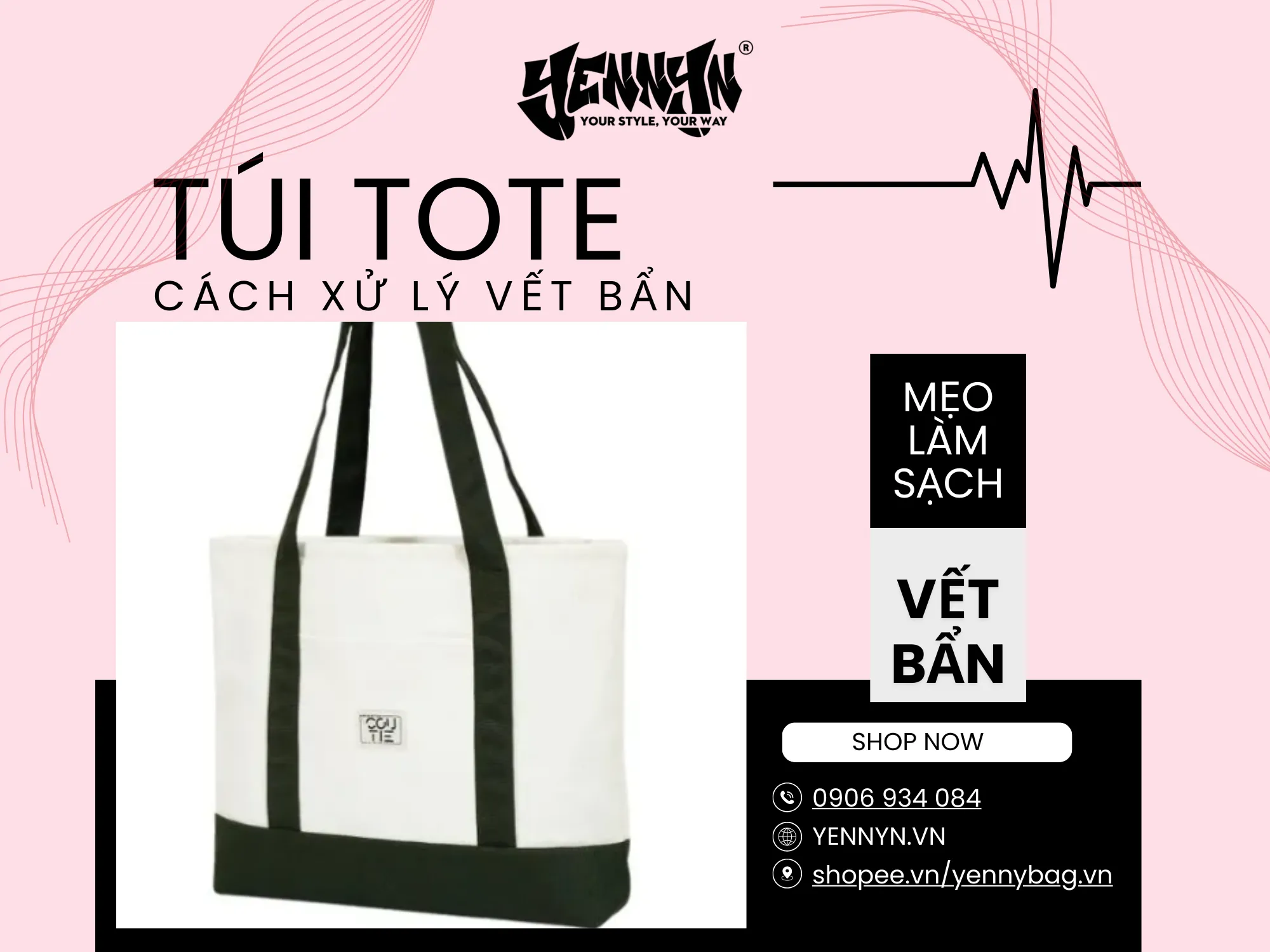 Mẹo xử lý vết bẩn trên túi tote vải canvas chỉ trong 5 phút